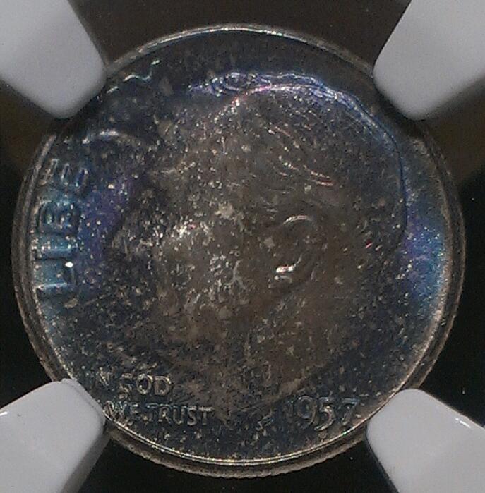 1957-Toned-Roosevelt-PCGS-Guess-The-Grade