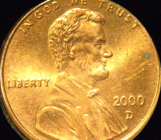 2000-D-1-Der-0045-Ws-In-A-Roll-Of-Lincoln-Cents-Wavy-Steps