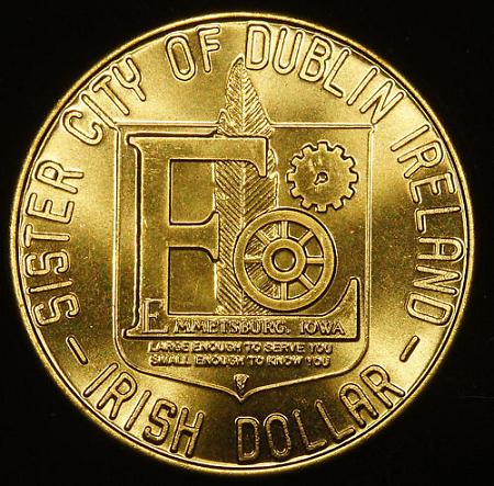 1986-Emmetsburg-Iowa-Sister-City-Of-Dublin-Irish-Dollar