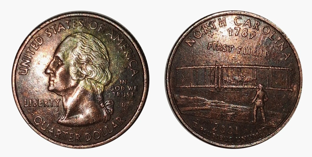 2001-North-Carolina-Quarter-Struck-On-Wrong-Planchet?