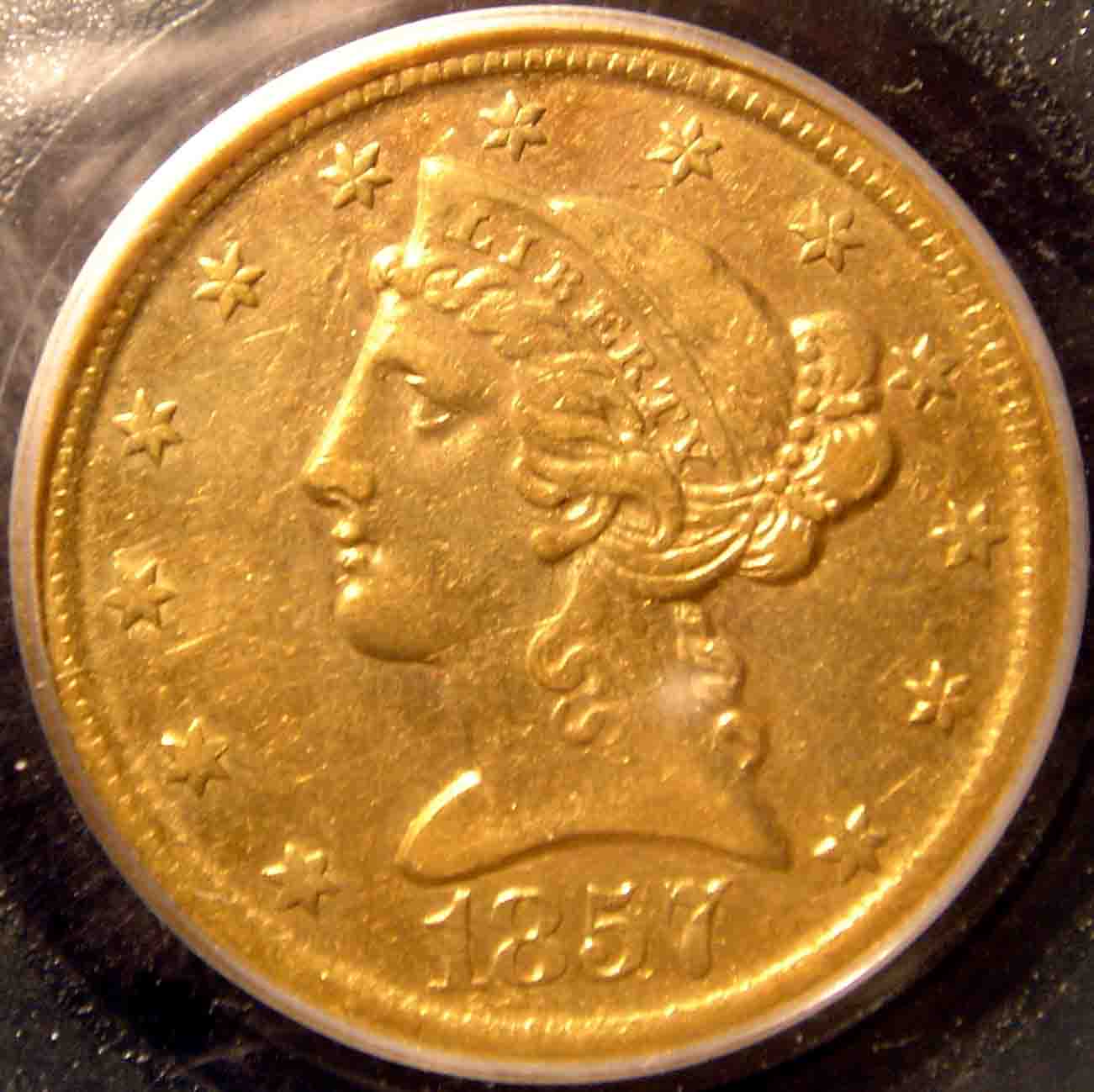 Southern-Gold-Challenge:--1857-D-$5