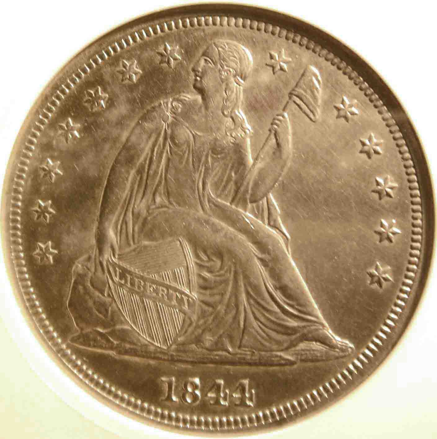 US-1844-Seated-Liberty-Dollar