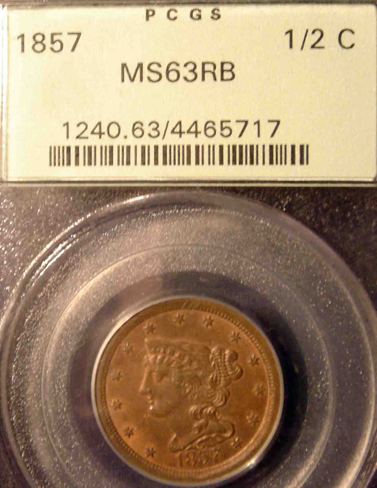 1857-Half-Cent