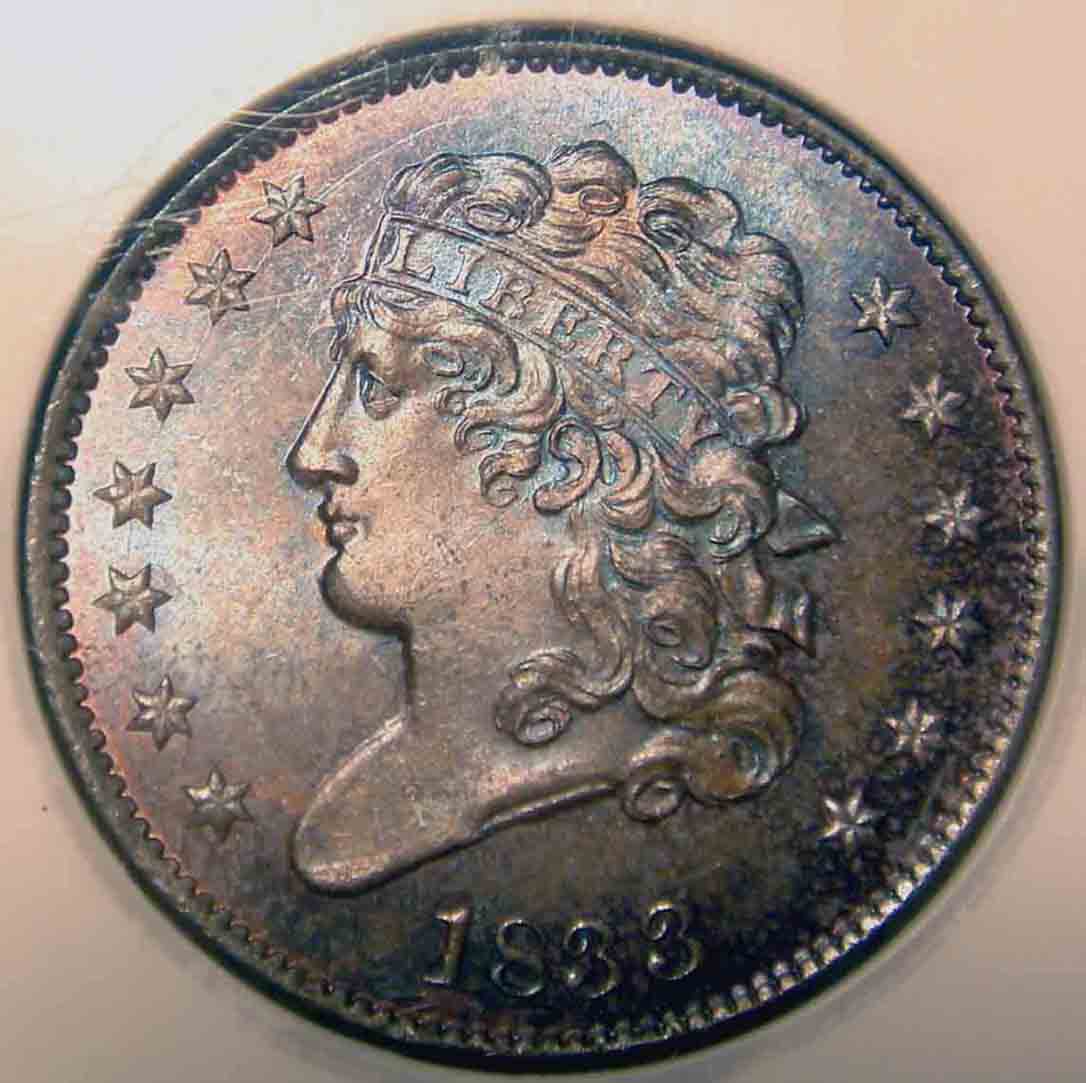 1833-Half-Cent