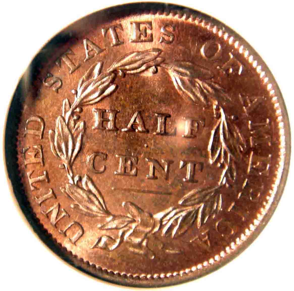 1833-Half-Cent