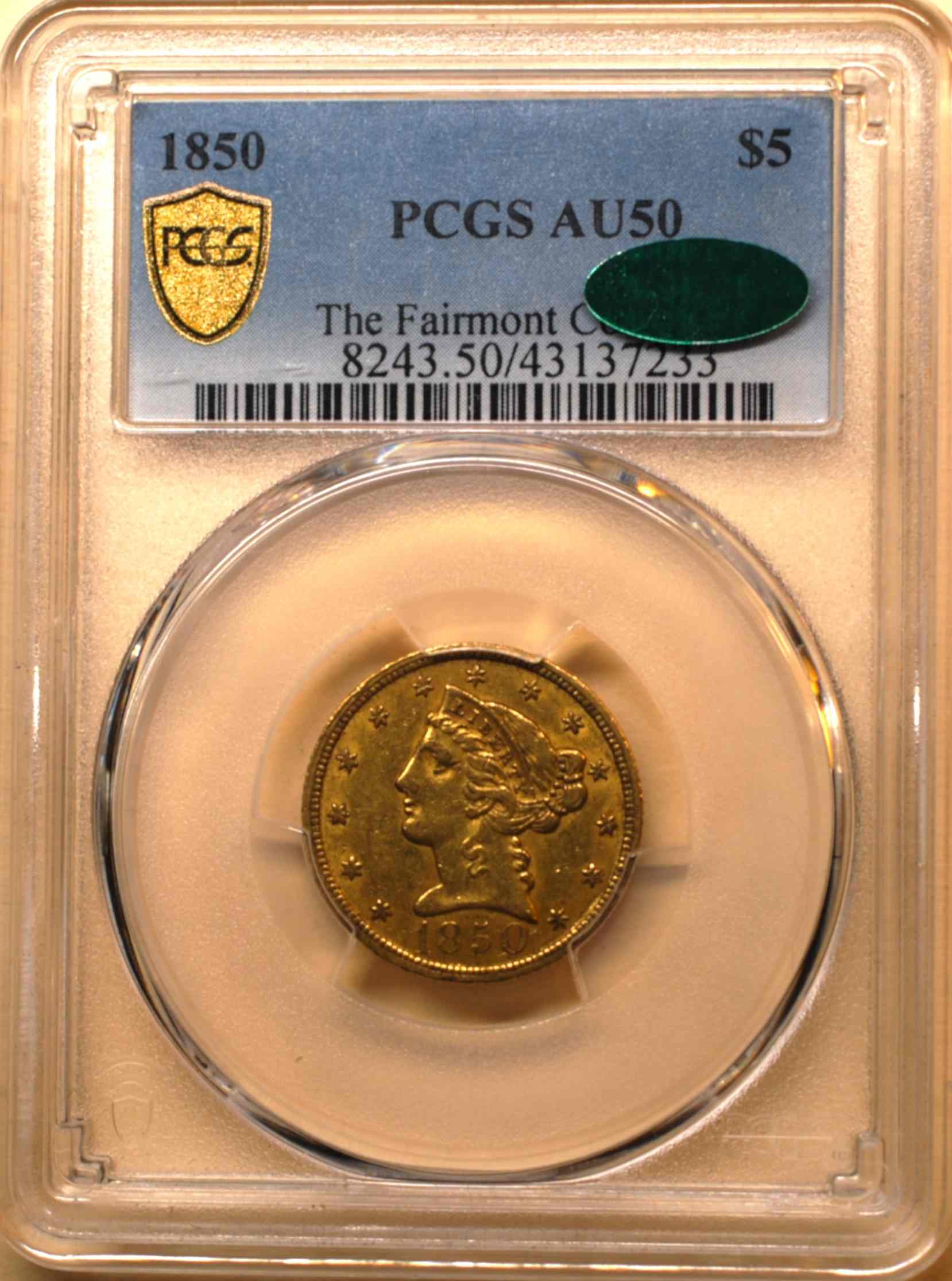 1850-Liberty-Half-Eagle:--This-Is-A-Hard-Date-To-Find.