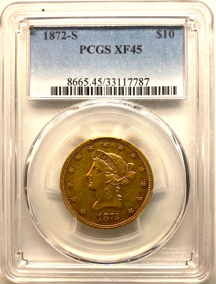 1872-S-Liberty-Gold-Eagle,-PCGS-Graded