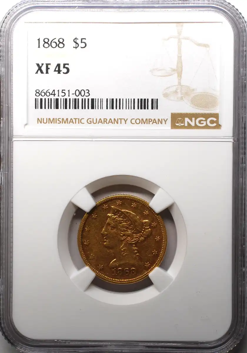 1868-Half-Eagle-For-Grade-And-Comment