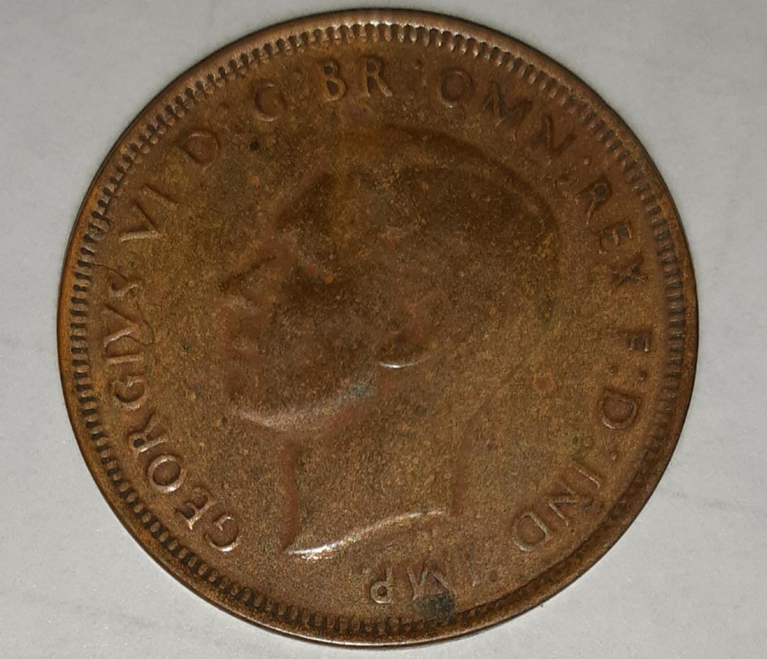 1948-Half-Penny-With-Reflective-Surface-On-One-Side