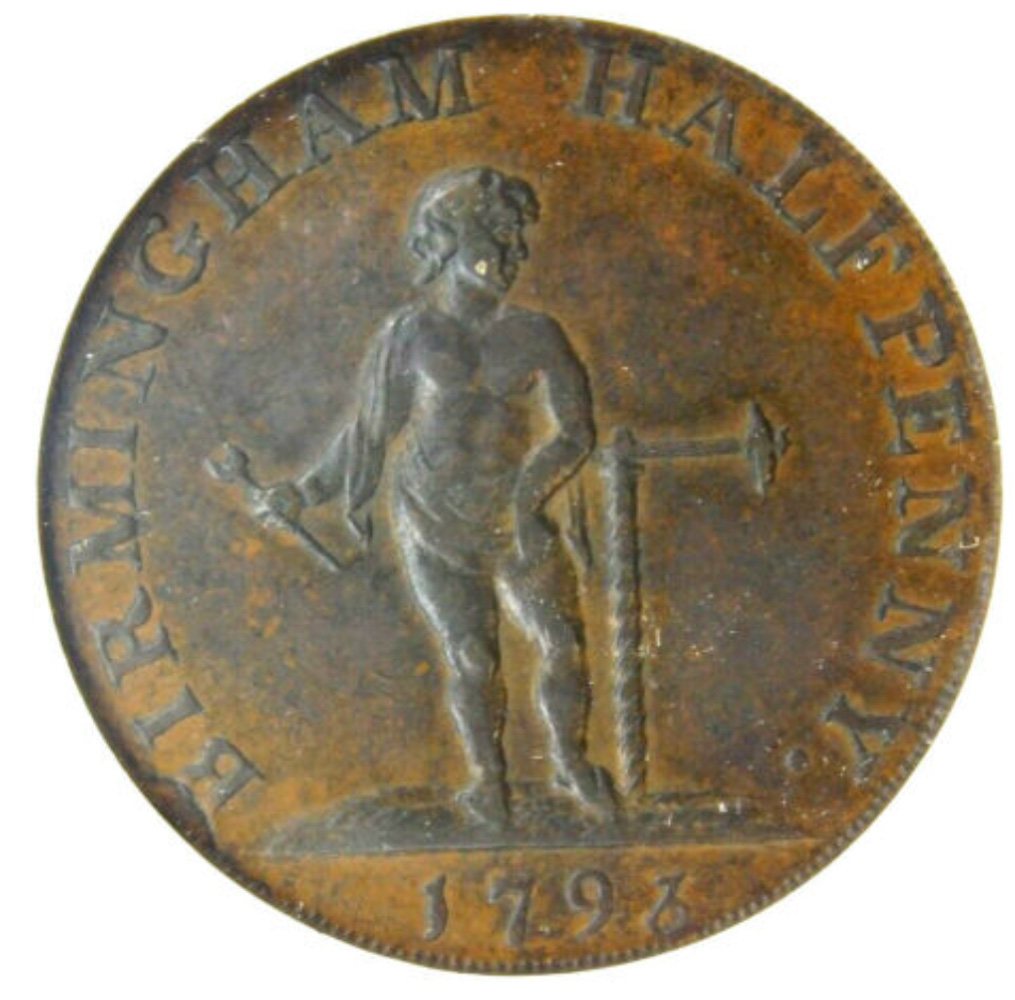 1793-1/2-Penny-Warwickshire-Birmingham