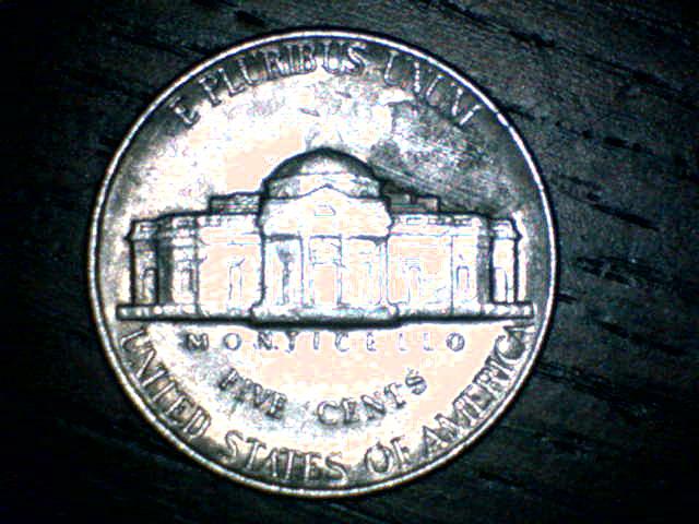 1990-D-Jefferson-Nickel-Wierd-Spot-On-Reverse