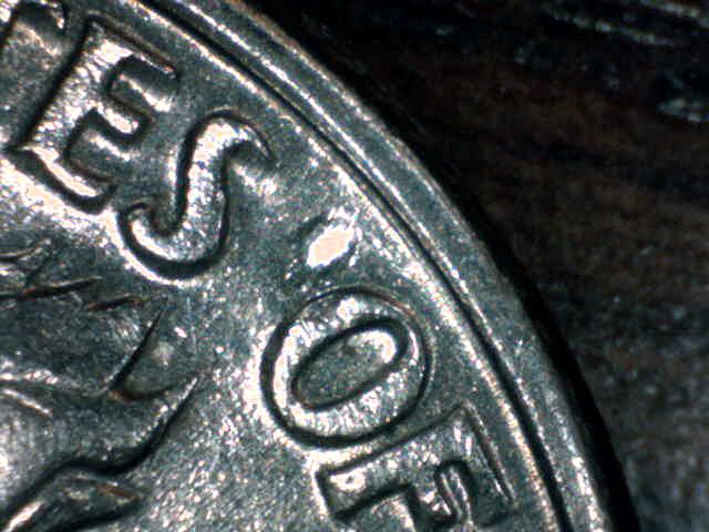 1986-D-Dime-Rockwell-Test-Mark-In-Planchet?