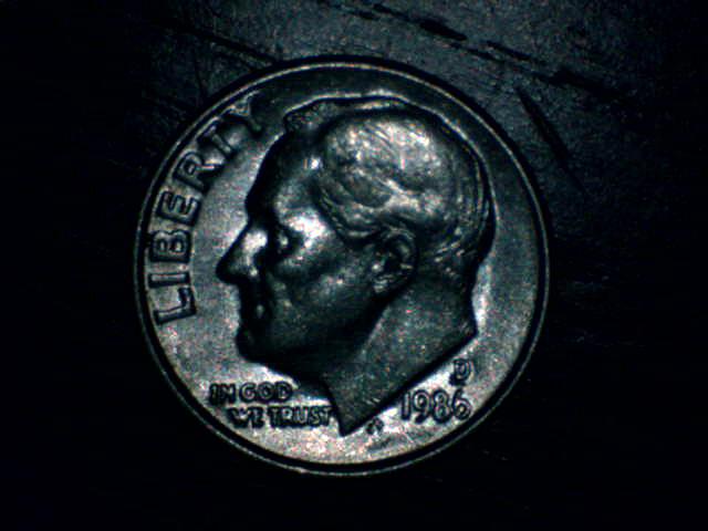 1986-D-Dime-Rockwell-Test-Mark-In-Planchet?
