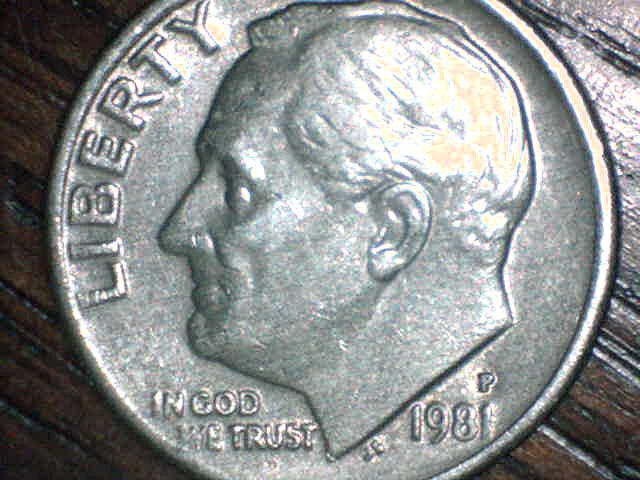 1981-P-Dime-W/-Wood-Grain-Look?