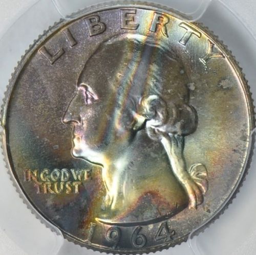 1964-D-Washington-Quarter,-Opinion-On-Toning