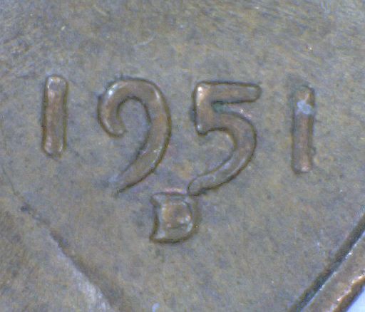 1951-D-LWC,-Die-Chip-And-Something-Else-With-Date