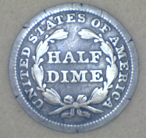 1845-Half-Dime