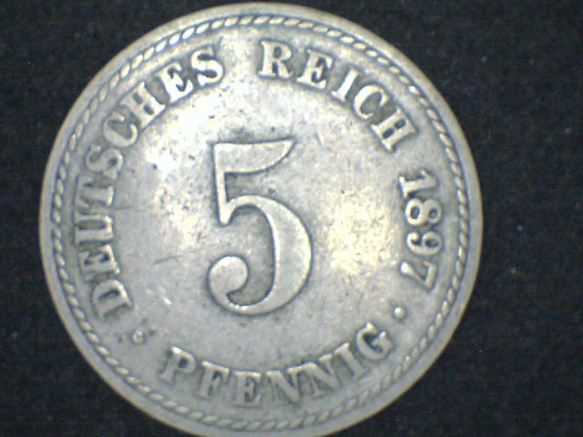 5-Pfennig-1897-For-Grading