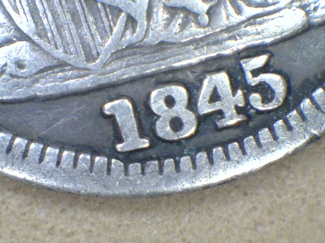 1845-Half-Dime