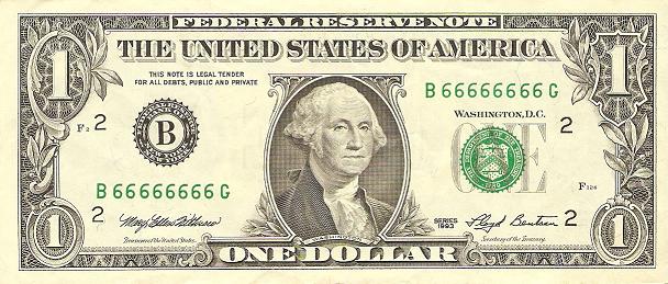 1993-$1-FRN-B66666666g