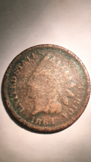 1864-Indian-Head-Struck-On-Dime-Planchet?