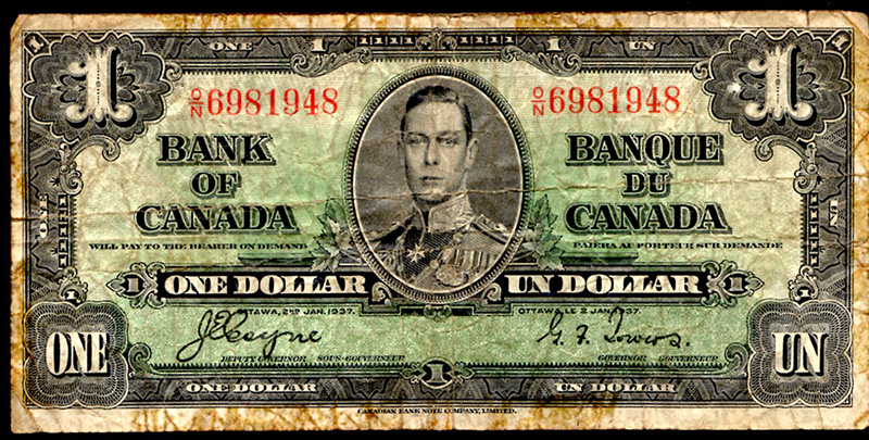 1954-Canada-2-Dollar-Bill---Please-Help-With-Questions