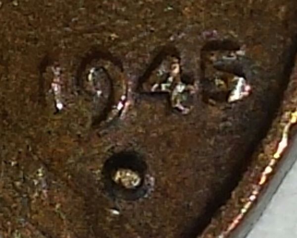 1945-Lincoln-Cent-With-Metal-Blob