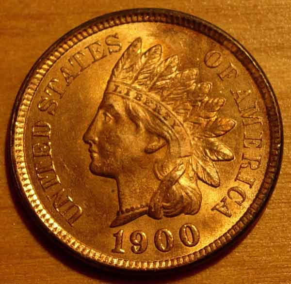 Unc,-4-Diamond-Indian-Cent