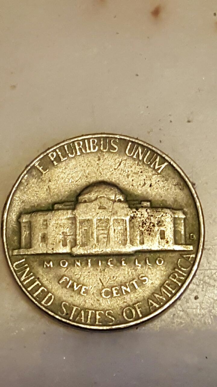 1964?-Jefferson-Nickel-With-Very-Strange-Defects/Damage?