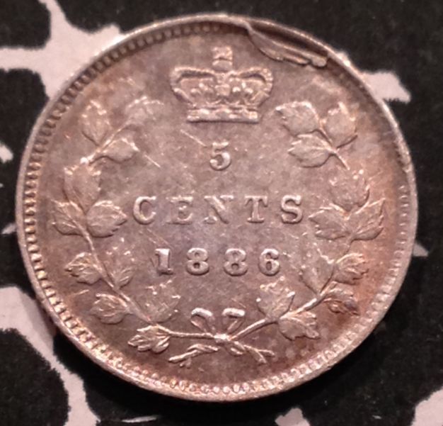 1886-Canada-5-Cent