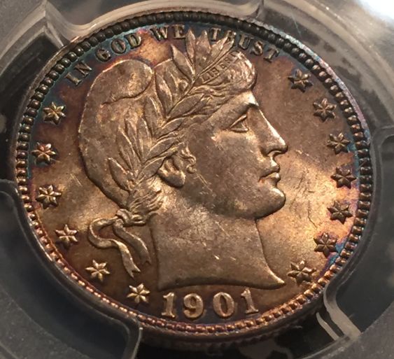 1901-Barber-Quarter--You-Vs.-PCGS---Grade-Revealed-Unc-Details.