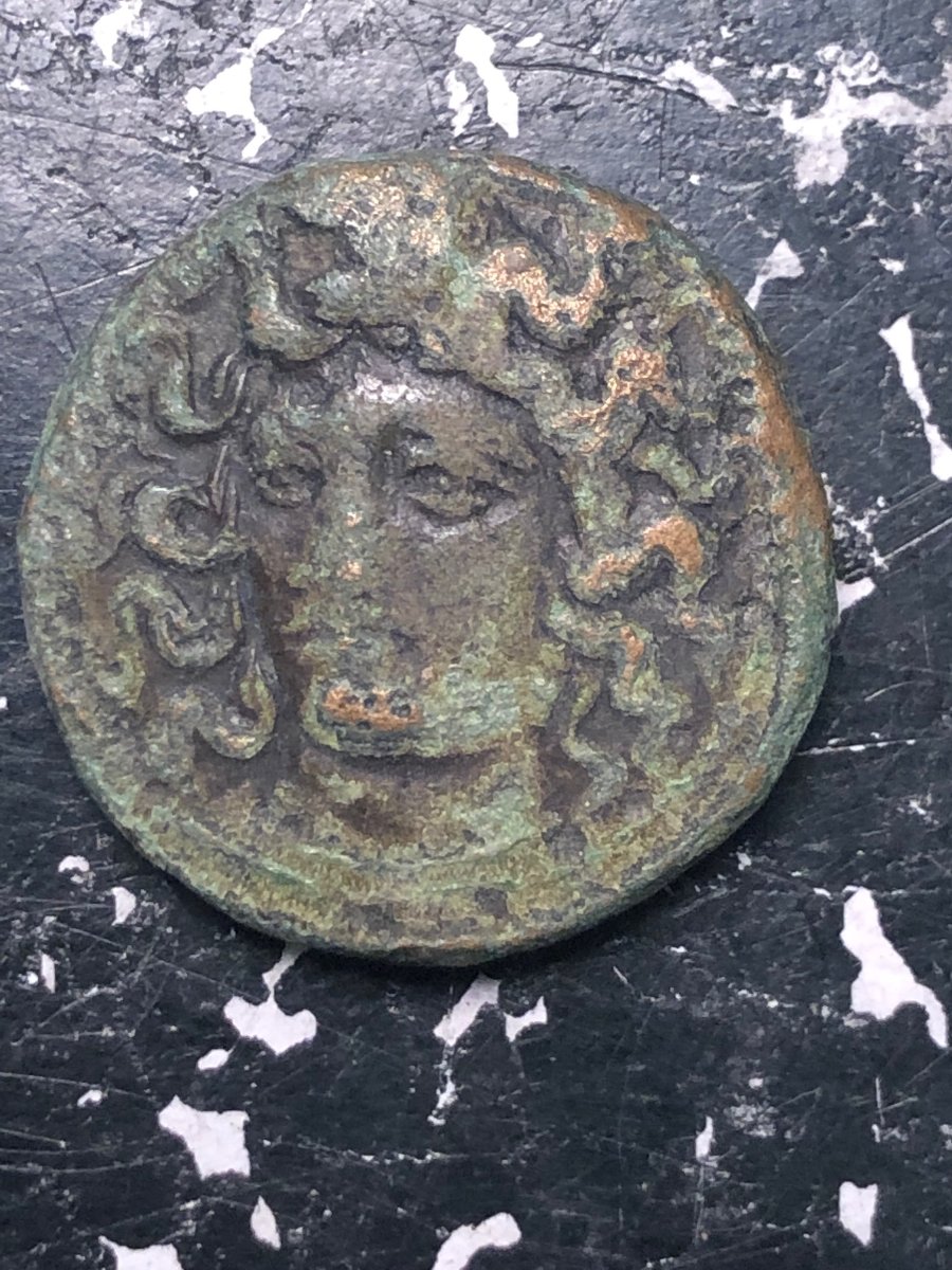 Ancient-Greece-Ae-Gorgon/Medusa-Obverse-8.28g-19.4mm-For-ID