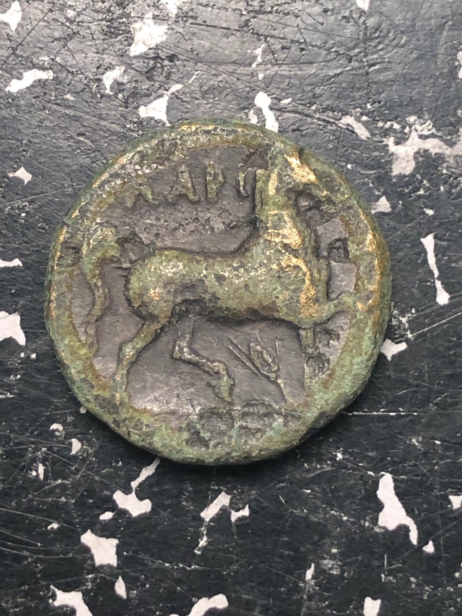 Ancient-Greece-Ae-Gorgon/Medusa-Obverse-8.28g-19.4mm-For-ID