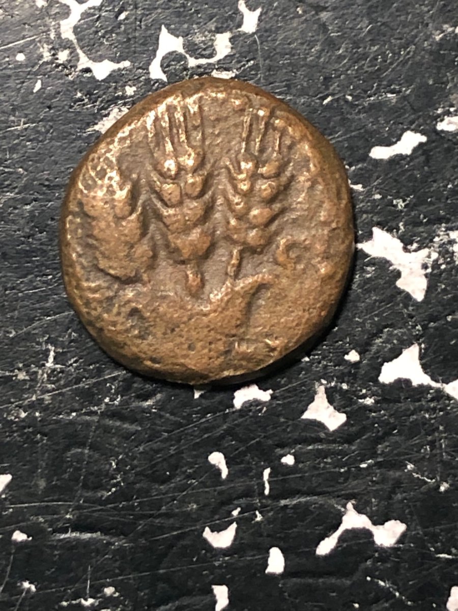 Ancient-Judea-Prutah?-Agrippa?-Ae-2.66-Grams-15.3mm