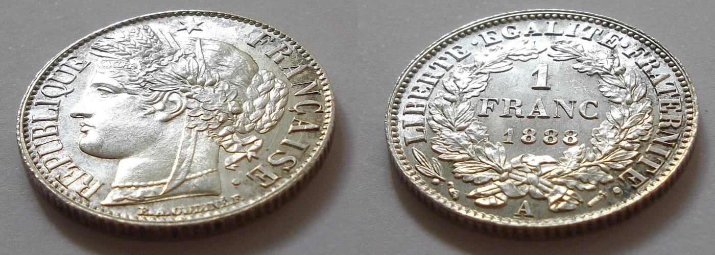 1-Franc-[1888],-Ceres---Grading