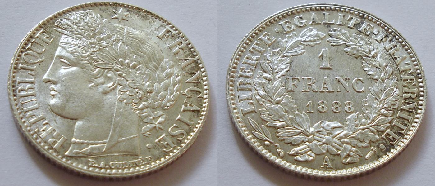 1-Franc-[1888],-Ceres---Grading