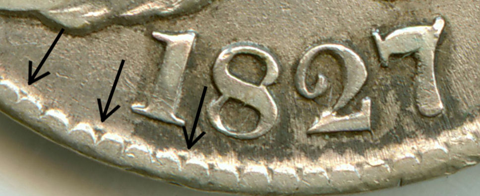 1827-Capped-Bust-Half---3-?'s