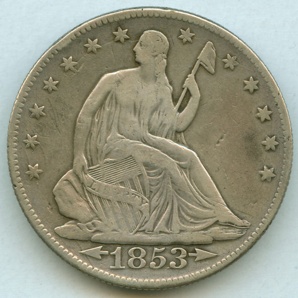 1853-Ls-Half-W/Graffiti