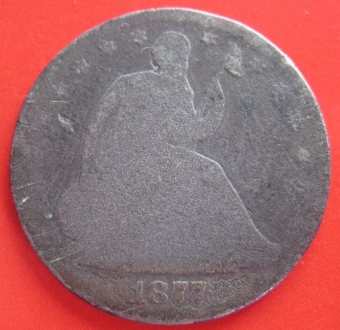 Contemporary-Forgeries-Of-US-Seated-$-1873-And-Half-Dol-1821