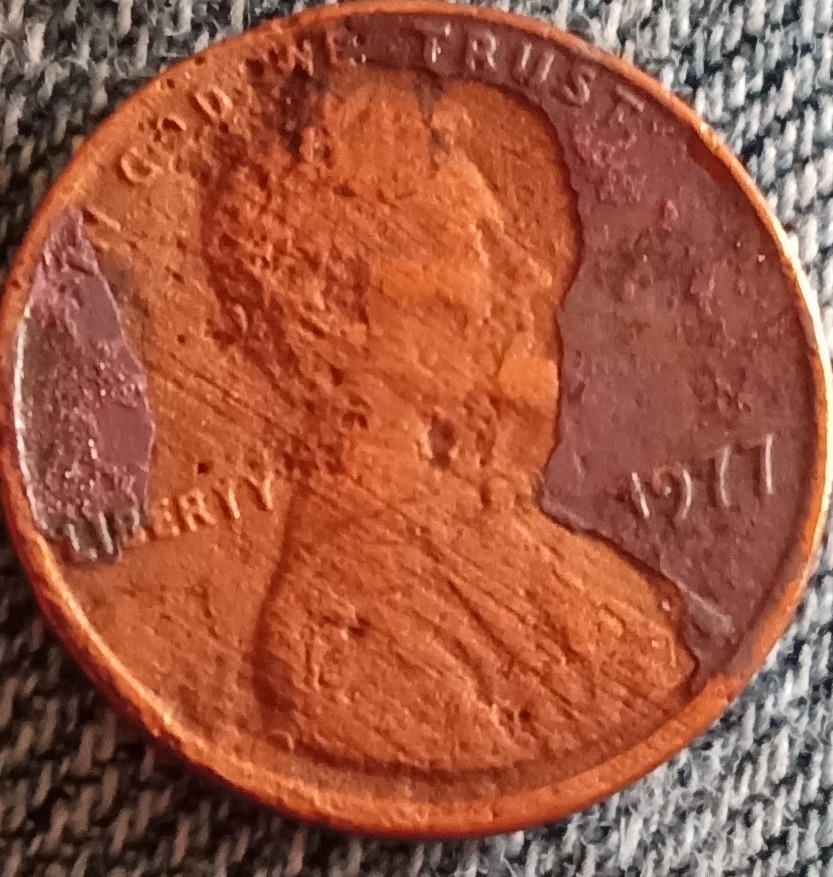 1977-Lincoln-Penny-With-Delamination?