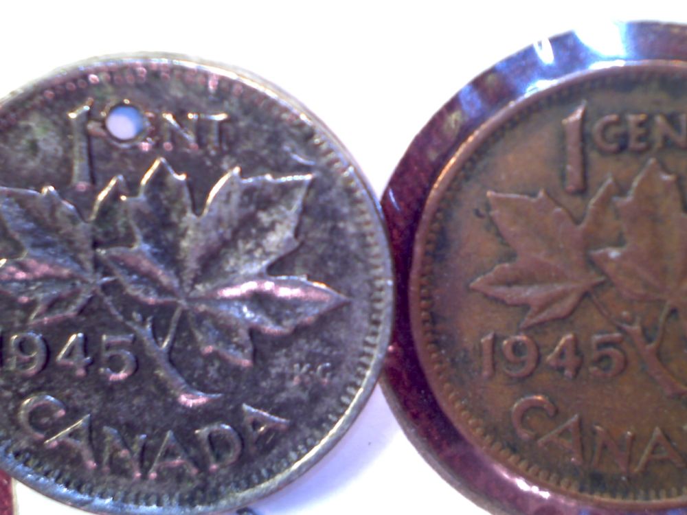 1945-Silver-Colored-Magnetic-Canadian-Cent