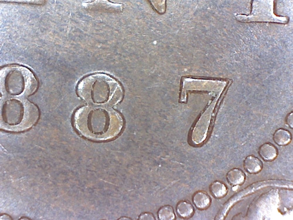 1887-Far-And-Repunched-7-Canada-Large-Cent