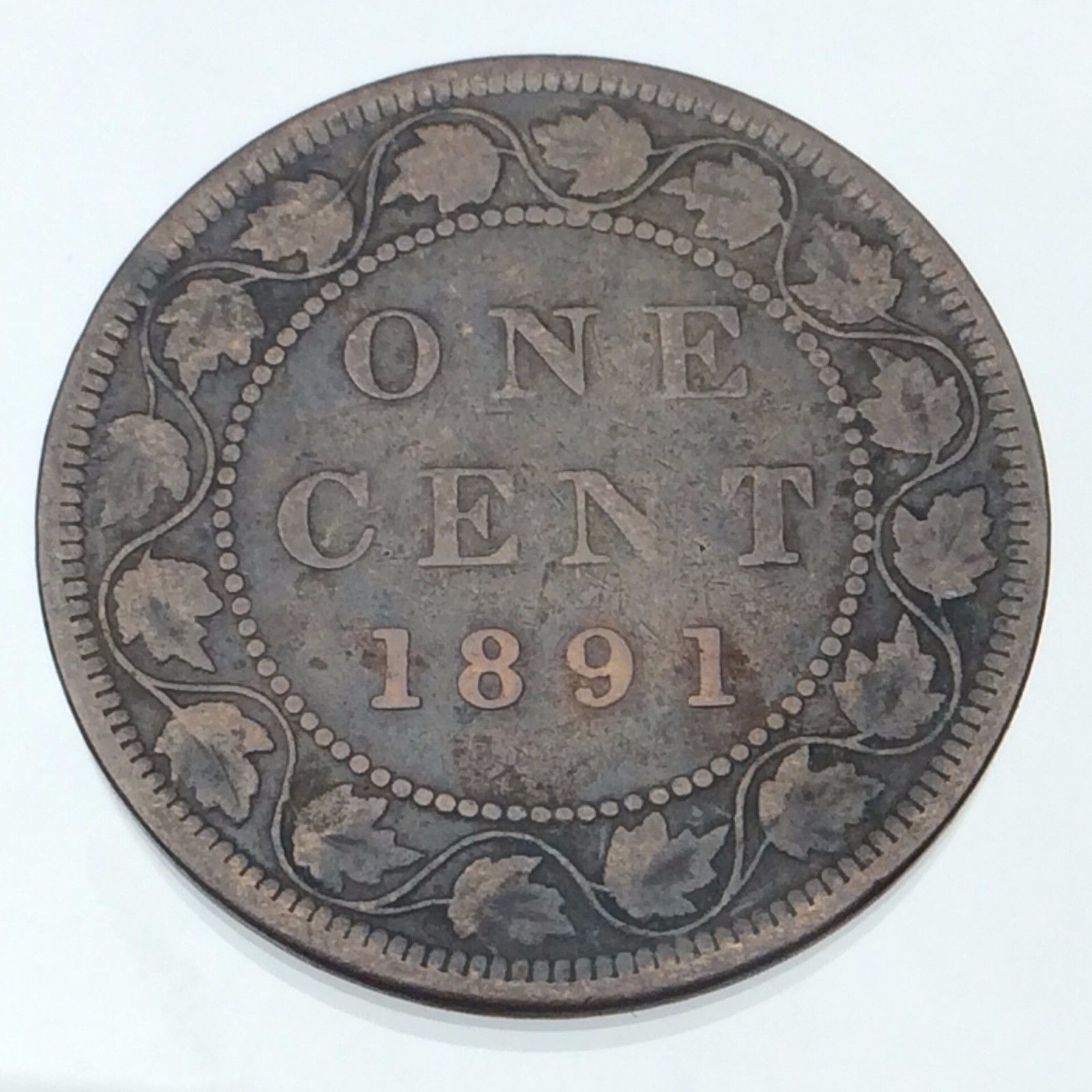 Canada-1891-Large-Cent-Ebay-Variety-Repaired-N