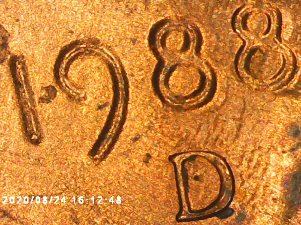 1988-D-One-Cent-Date-With-Ridges-On-Date