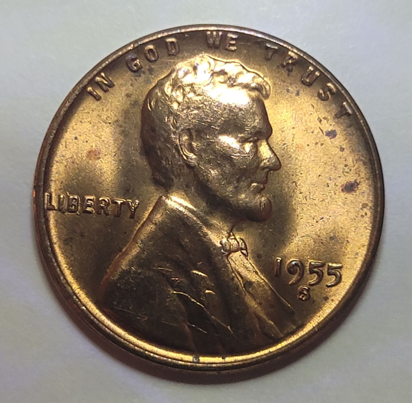 1955-S-One-Cent-Cracked-And-Raised-Areas