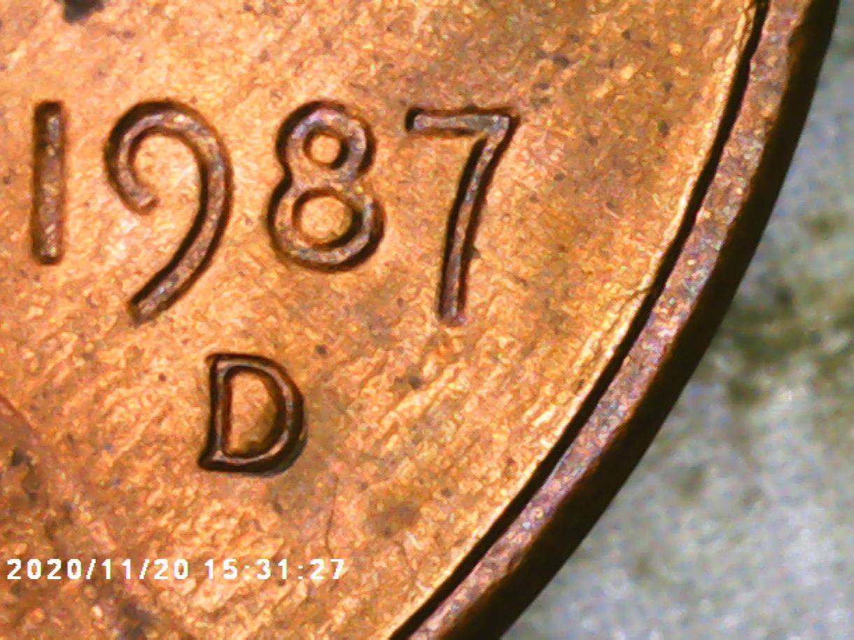 1987-D-One-Cent-With-Heavy-Grooves