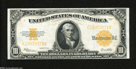 Fr.-1173-$10-1922-Gold-Certificate-Choice-New