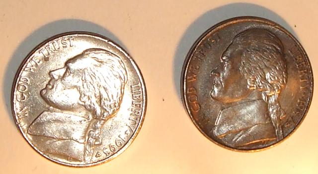 1997-Jefferson-Nickel-Black-Error-Sintered-In-Annealing-Oven