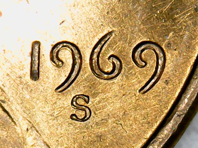 1969-S-Penny,-Six-Pennies-With-Possible-DDO