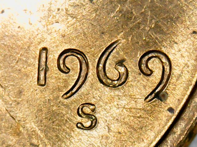 1969-S-Penny,-Six-Pennies-With-Possible-DDO